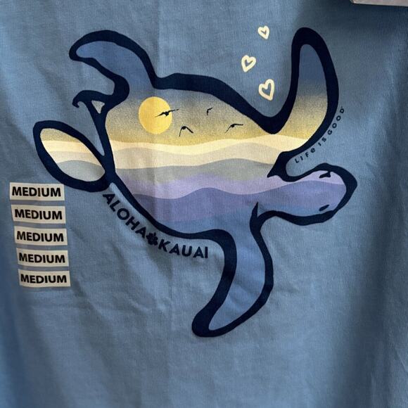 Women's Life is Good Kauai, HI Sea Turtle High-Low Crusher Tank, Size M,… - Picture 9 of 15